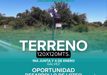 TERRENO PARA DESARROLLO DE LOTEO